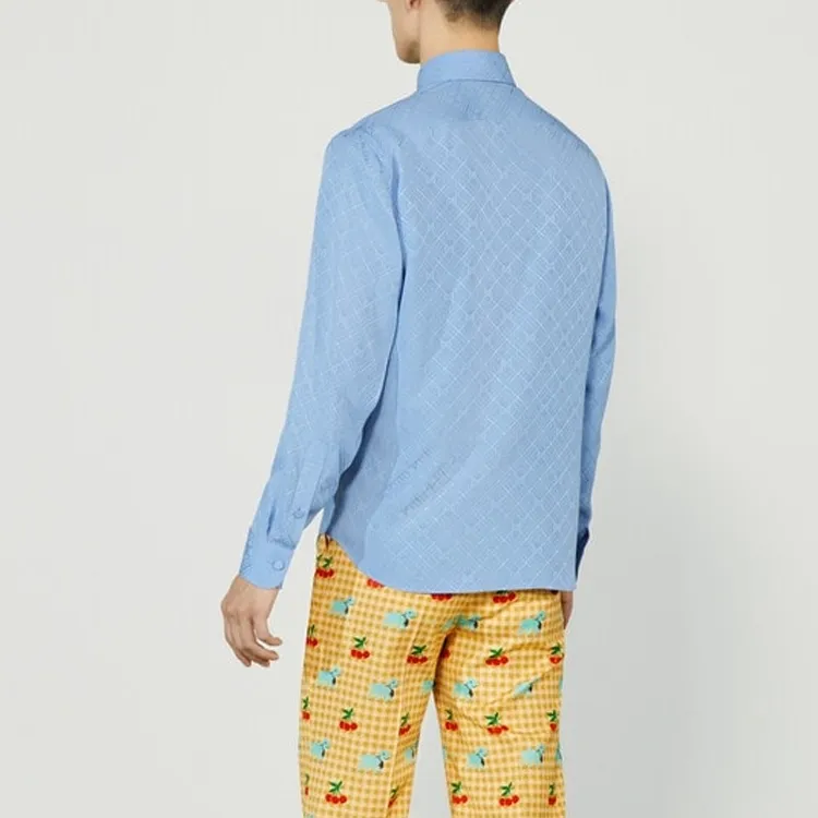 GUCCI X Harry Styles Co branded FW22 Shirt Men's Blue-2