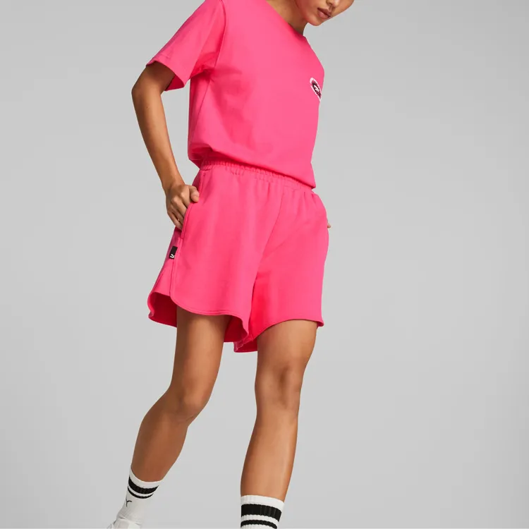 PUMA SS23 Downtown Casual Shorts Women's Pink-2