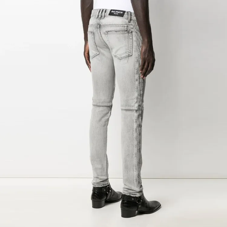 BALMAIN Jeans Men Gray-2