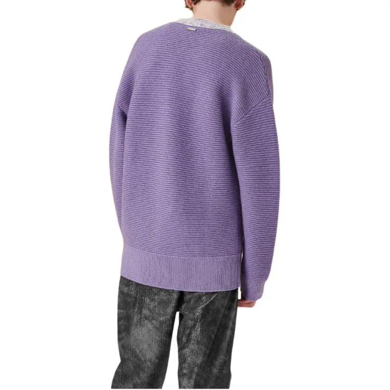 JW Anderson V neck Lace trim Sweater-1