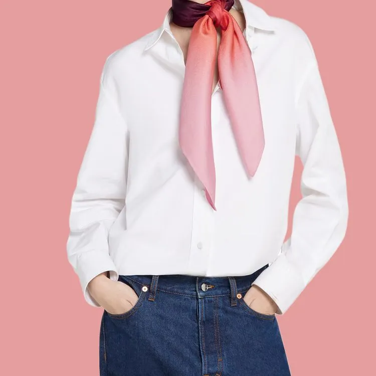 GUCCI Mulberry Silk Scarves Women's Red-2