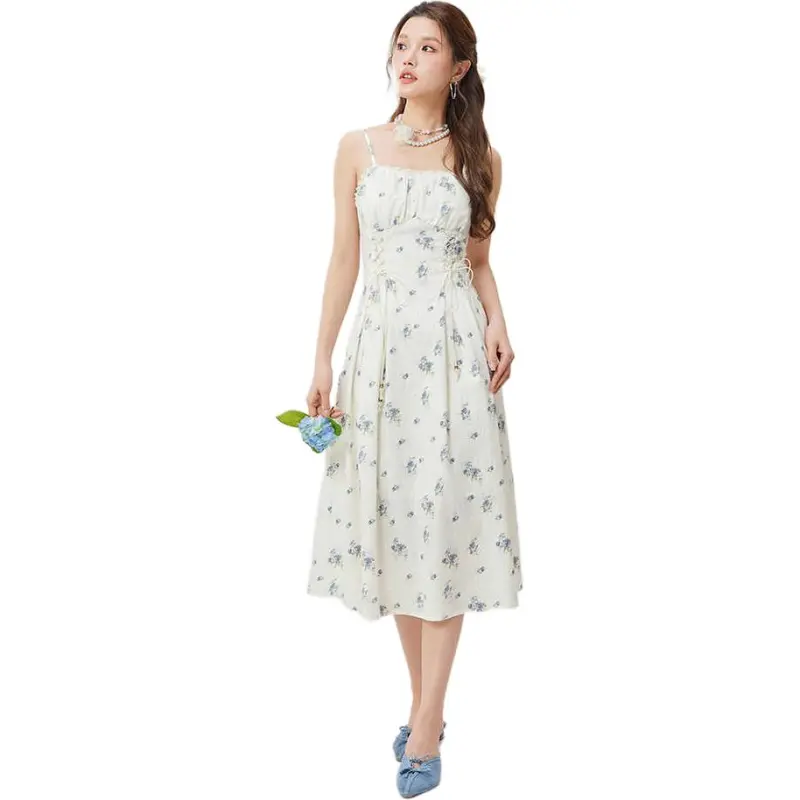 Love To Serve Slip Dress Women's Blue Apricot Blossom-2