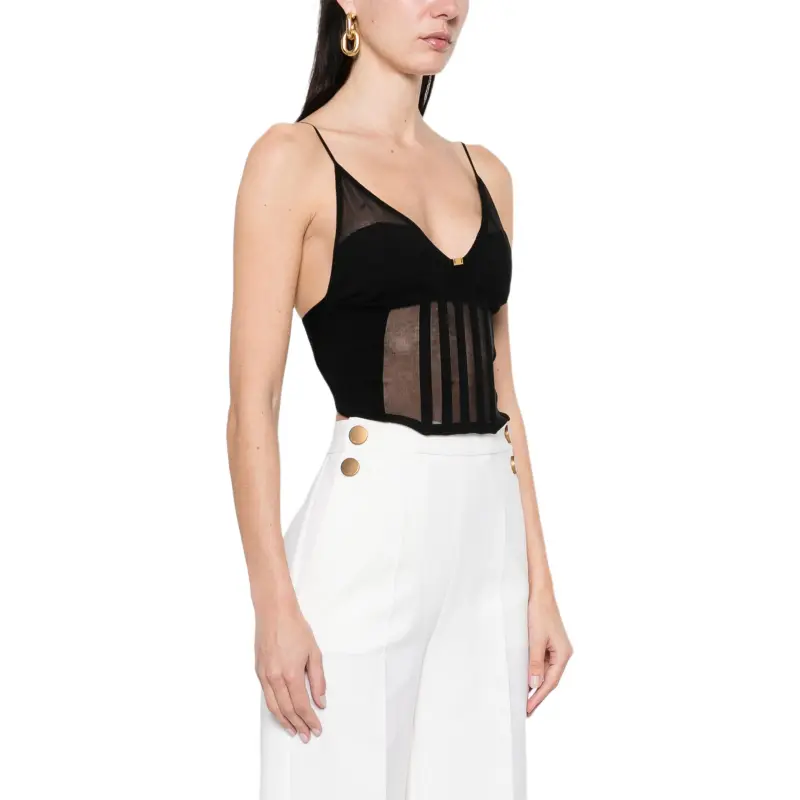 Elisabetta Franchi Semi Sheer Corset Top-3