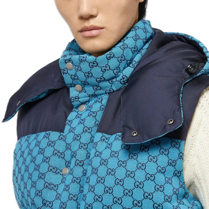 GUCCI SS24 Down Vest Jacket Men's Blue-5