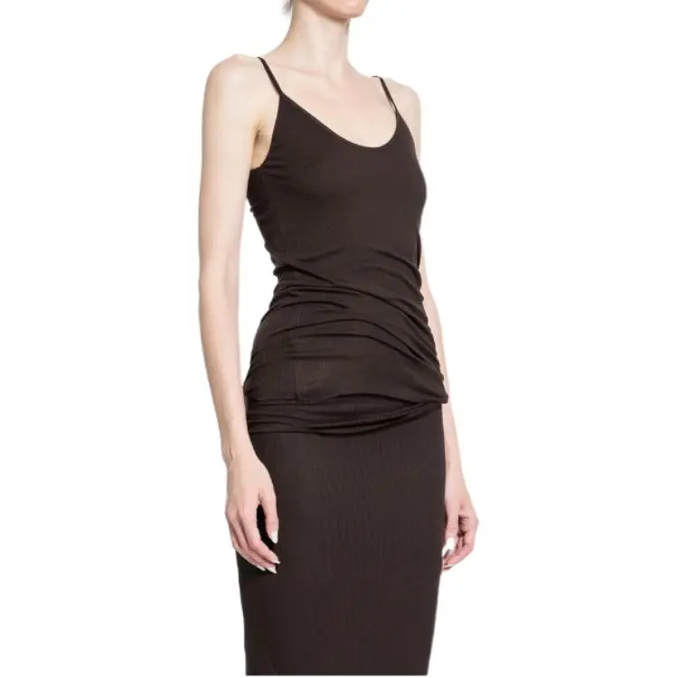 KHAITE Fine Ribbed Scoop Neck Tank Top-4