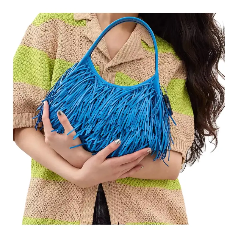 COACH Ergo Upcrafted™ Leather Handbag Medium Size Women's Blue-6