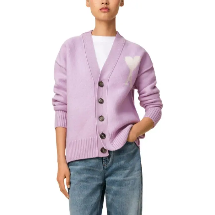 Ami Paris Ami De Coeur Knitted Cardigan-4
