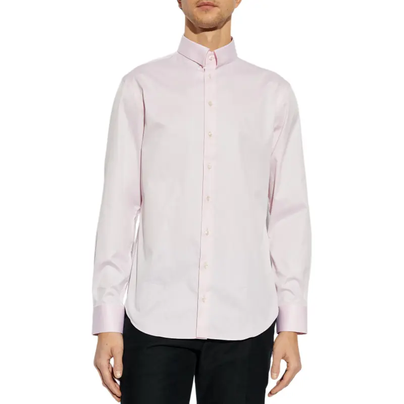GIORGIO ARMANI Curved Hem Twill Shirt-2