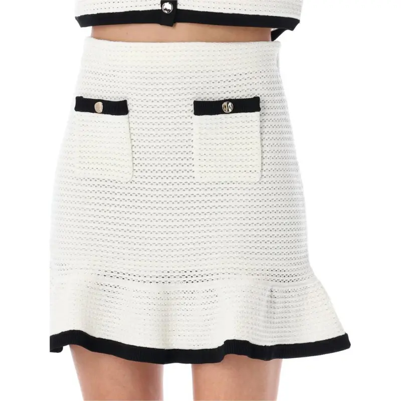 Self portrait Crochet Mini Skirt-2