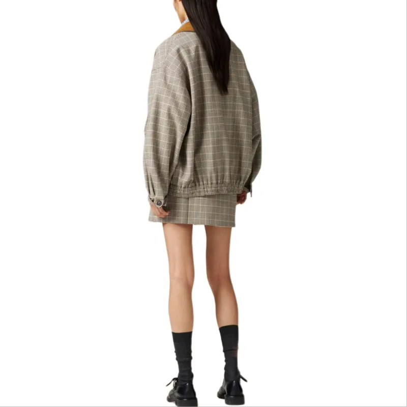 MIU MIU Double Check Jacket Cacao-3