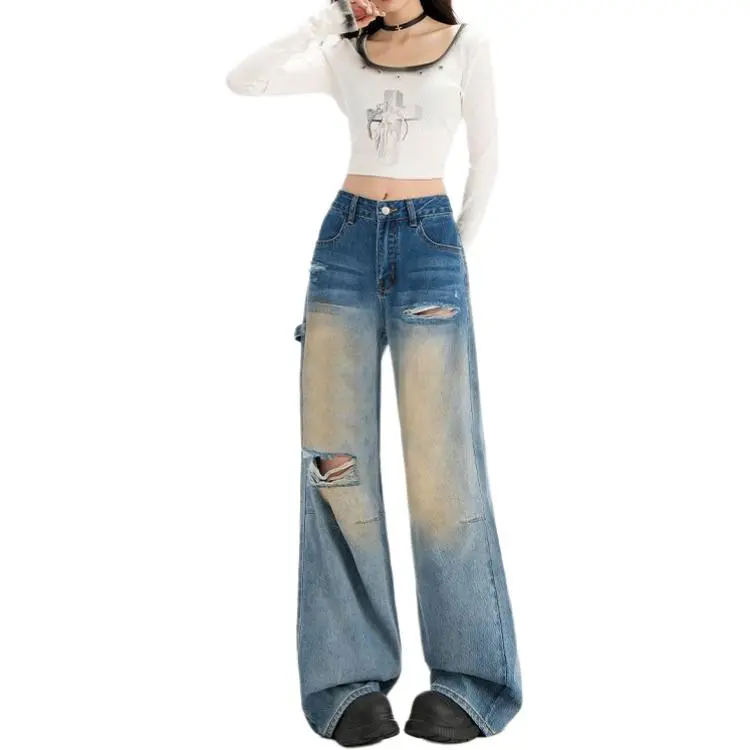 Concubine Zhu Jeans Women's Light Blue-2