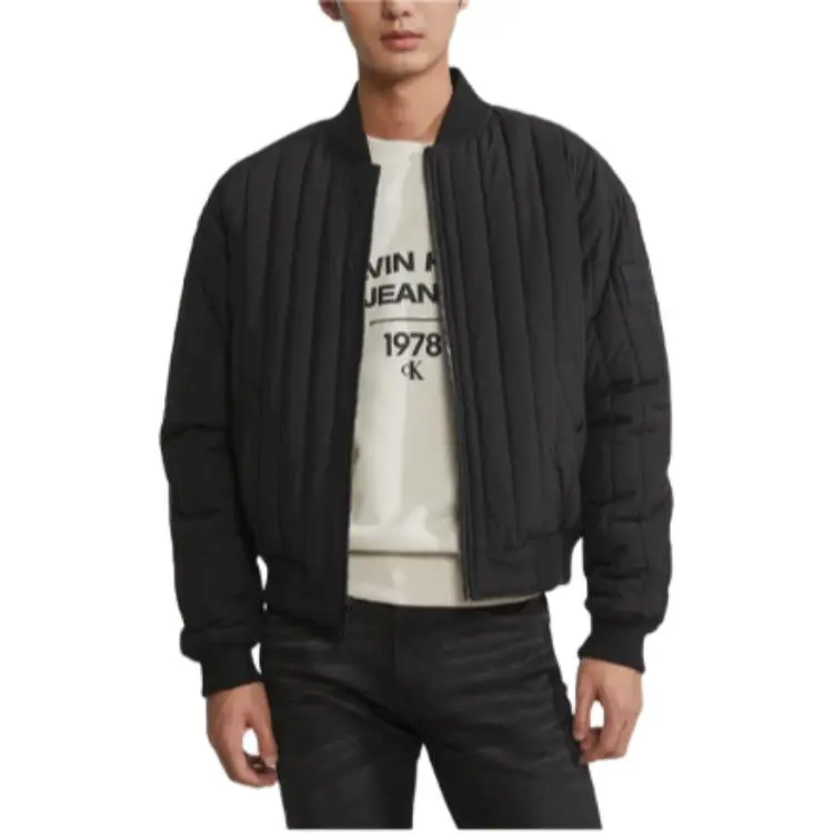 CALVIN KLEIN Puffer Jacket Men's Army Green/Space Black-4