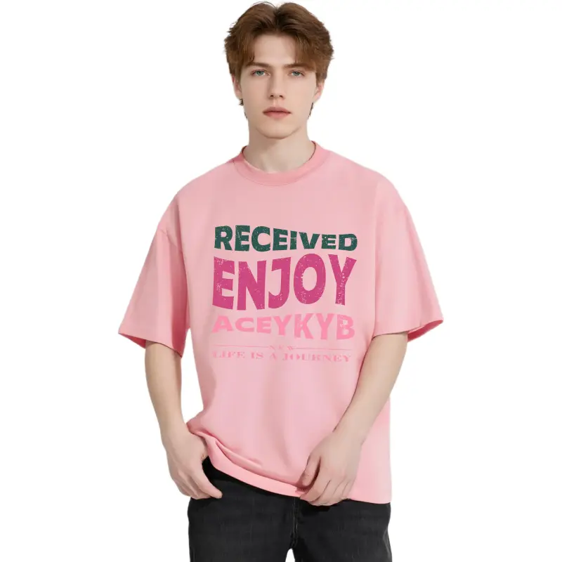 YK&YB T Shirts Unisex Light Pink-3
