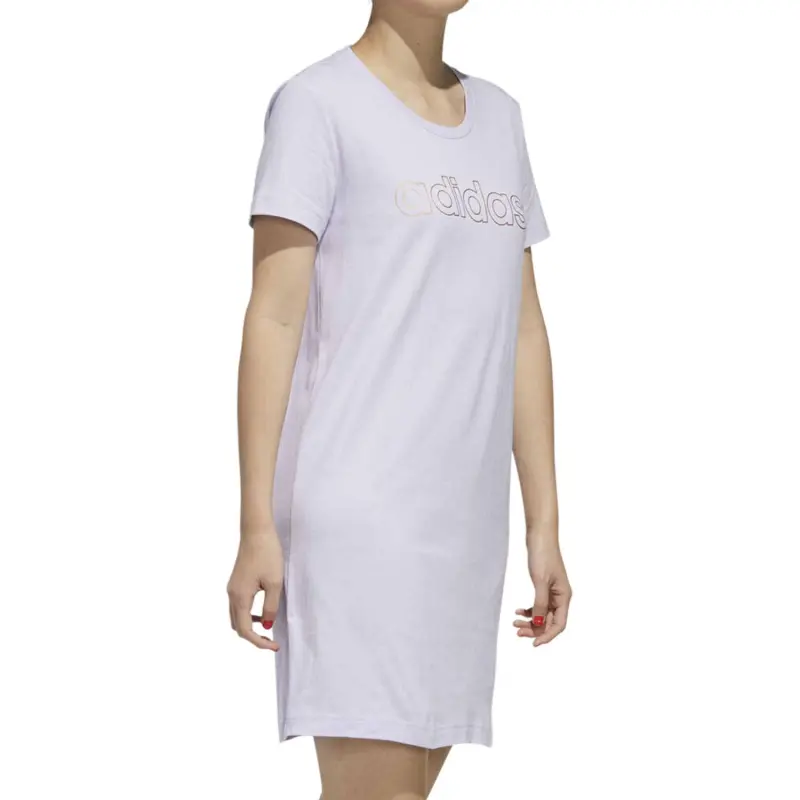 Adidas Short Sleeved Dress Women's Purple-3