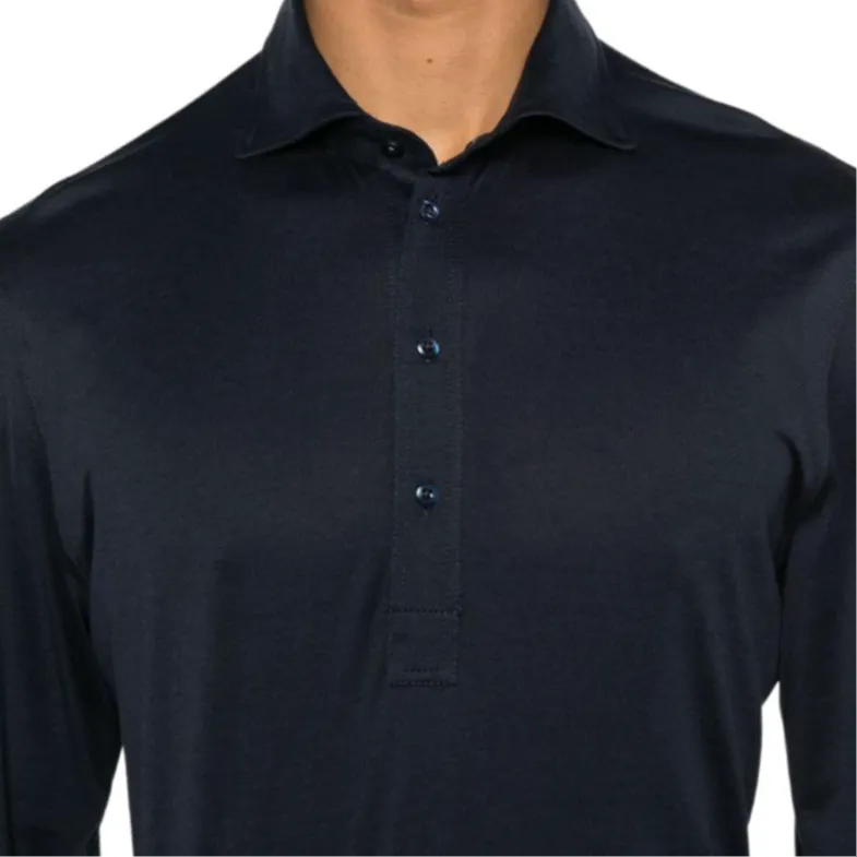 Brunello Cucinelli Long Sleeved Straight Hem Polo Shirt-7