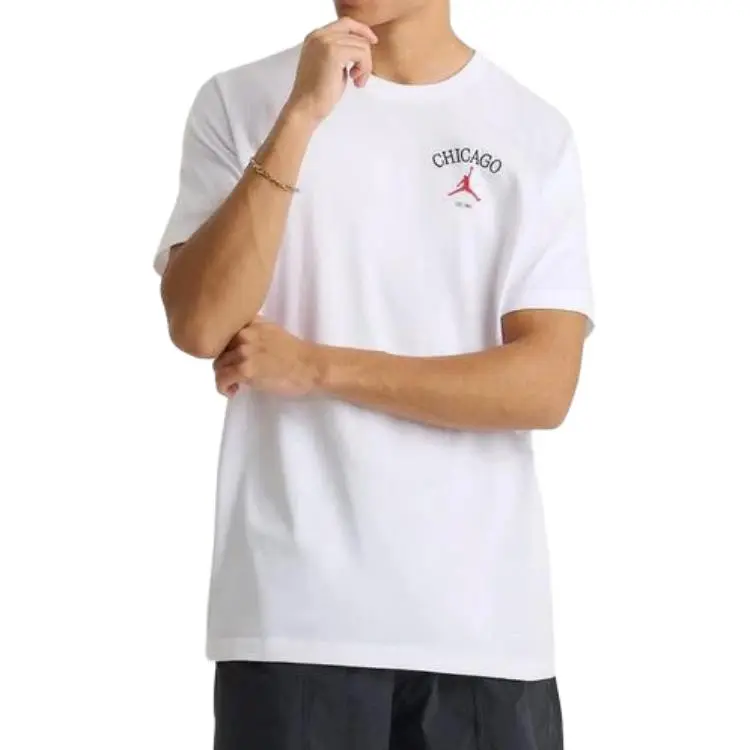 Jordan Apparel T Shirts Men White-4