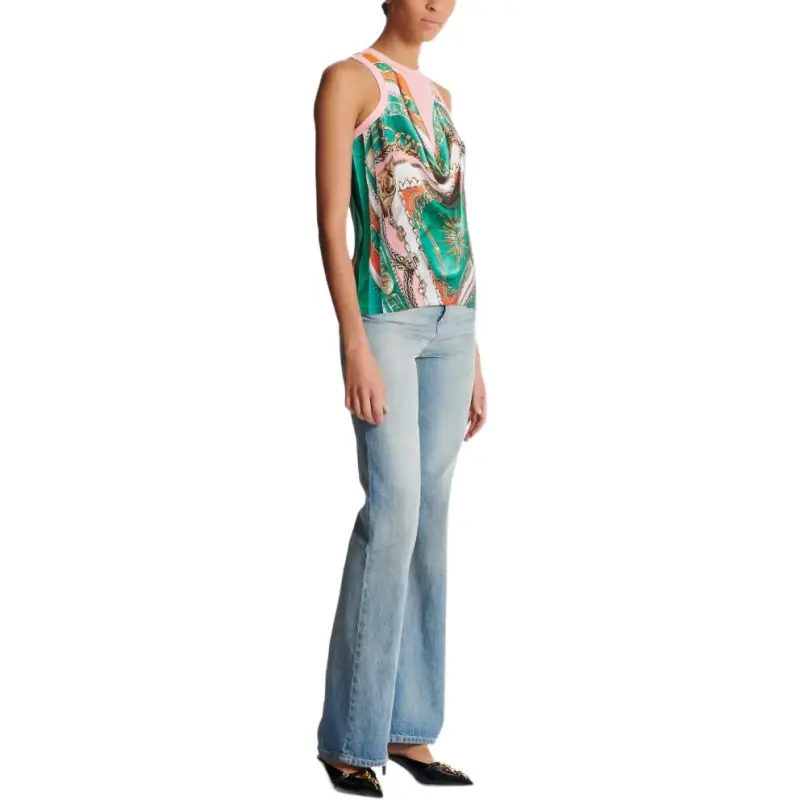 BALMAIN Foulard print Vest-4