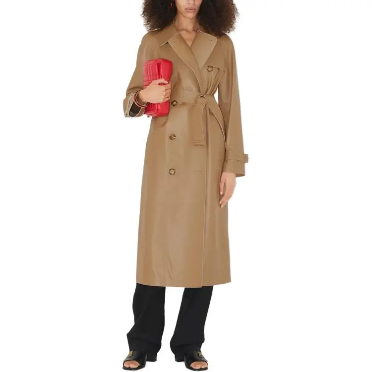 Burberry Leather Jacket Women's Camel-1