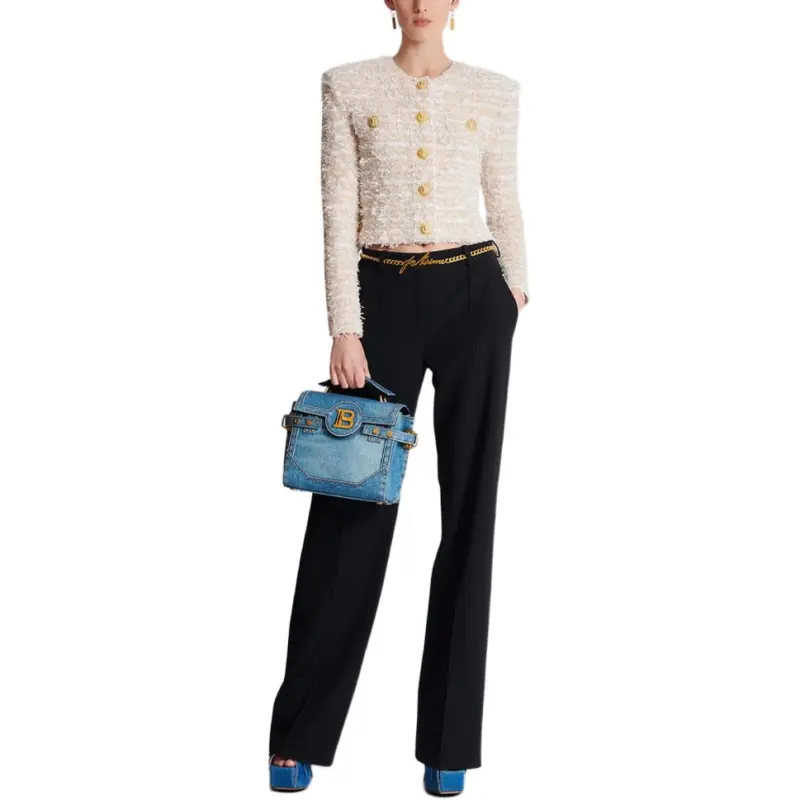 BALMAIN Cropped Tweed Jacket-2