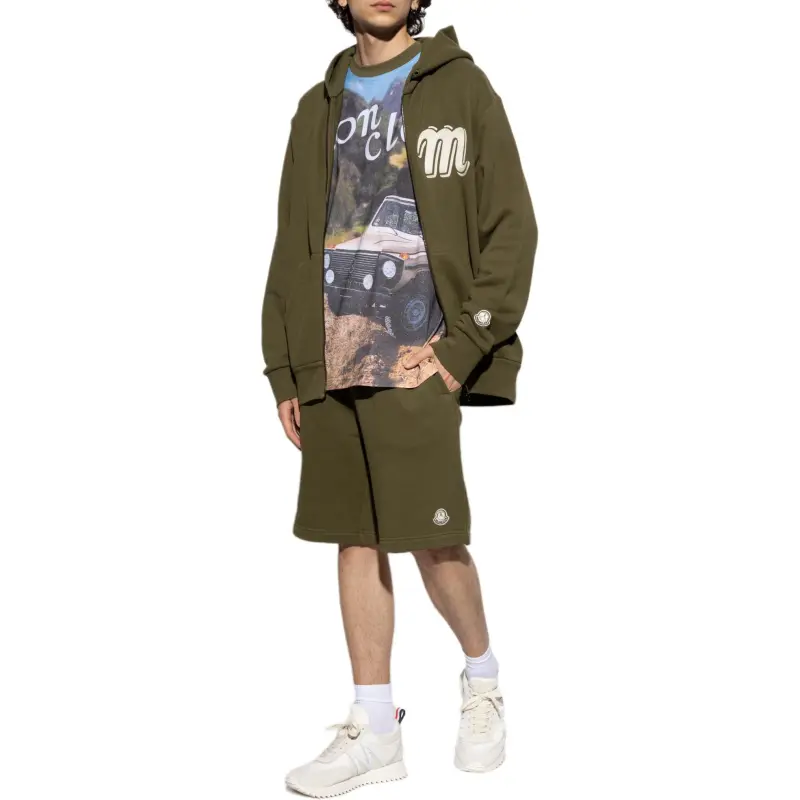 Moncler Casual Shorts Men's Green-2