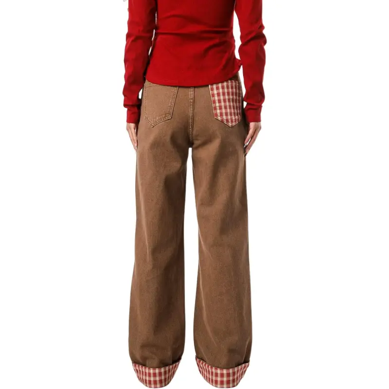 Mu Xiao Xin Casual Pants Women's Brown-1