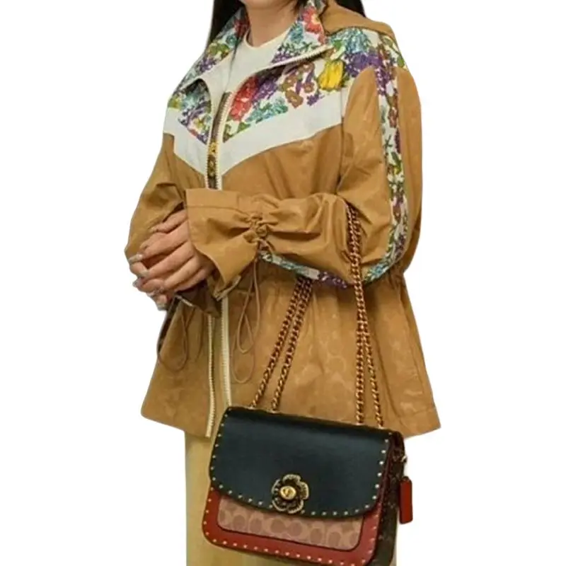 COACH SS24 Jackets & Coats Women's Mixed Brown Yellow-2