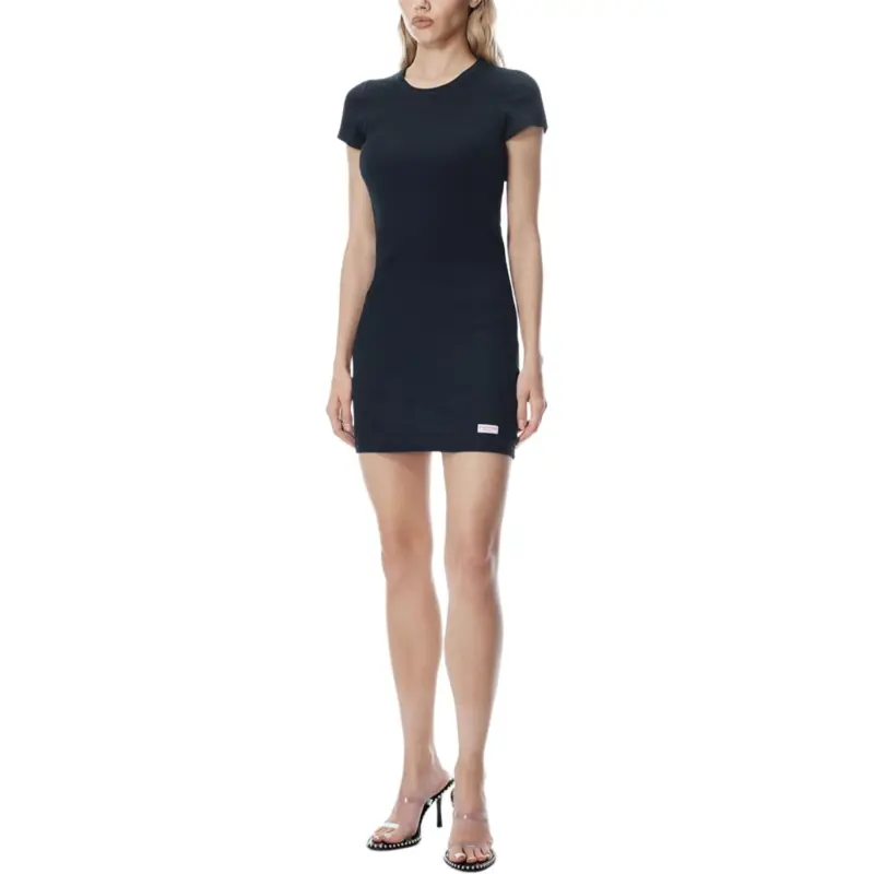 Alexander Wang Bodywear Series SS25 Short-Sleeved Dresses Women's Navy-2