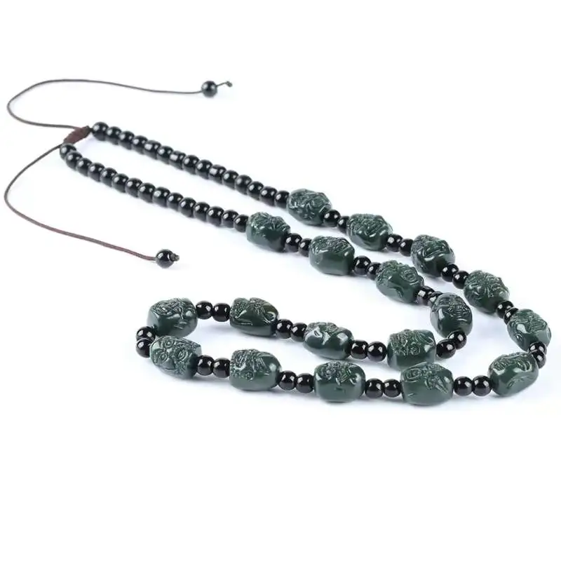 Grace Hetian Jade Necklaces Green Jade Men's-2