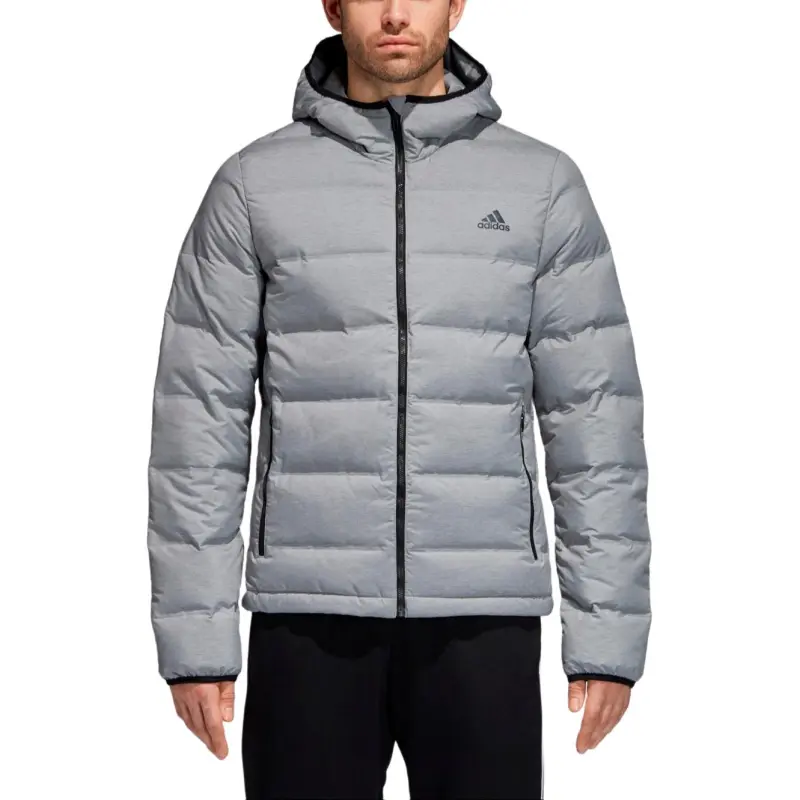 Adidas Helionic Down Jacket Men's Medium Heather Gray-2