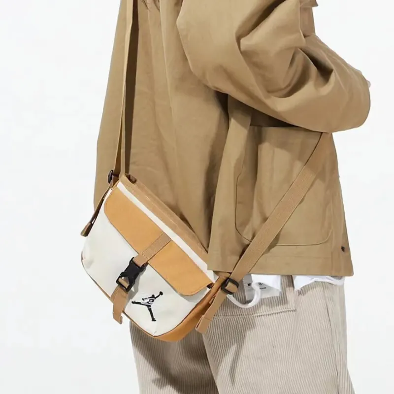 Jordan Polyester Shoulder Bag Crossbody Bag Small Size Unisex Wheat Yellow-3
