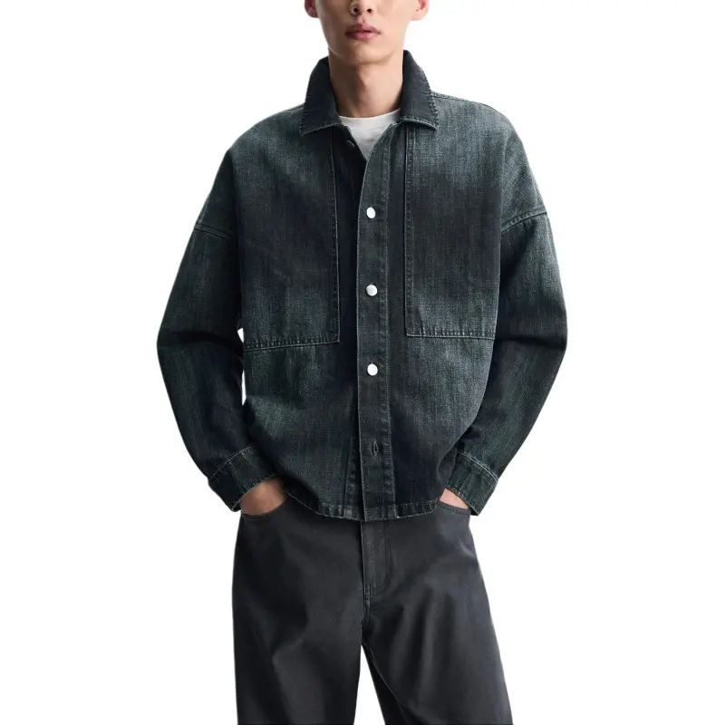 ZARA New Year Shirts Men Blue-2