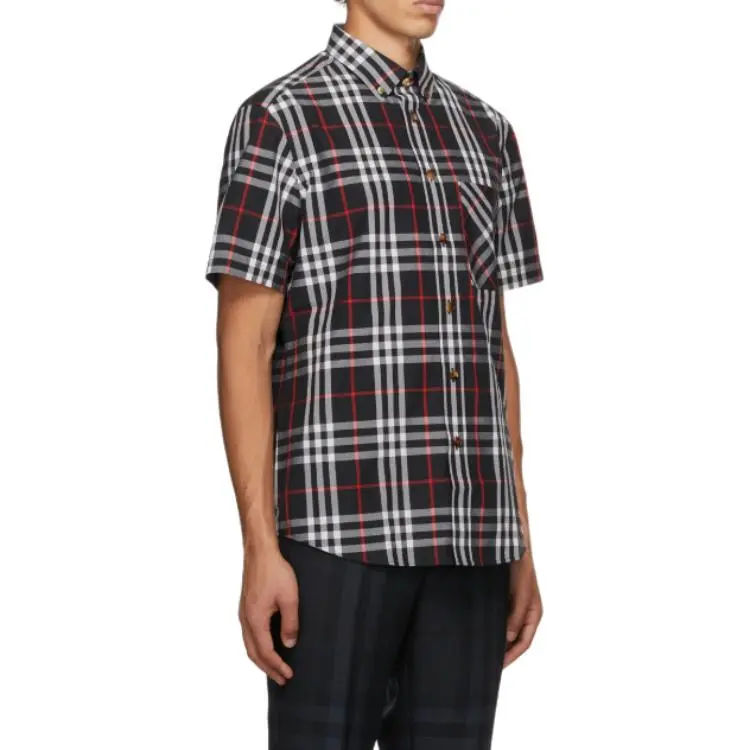 Burberry Shirt Men's Black Beige-3