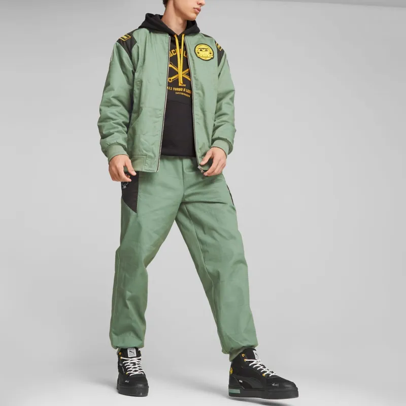 PUMA x Porsche PorscheLegacy Garage Crew Men's Pants Casual Pants Men's Green-2