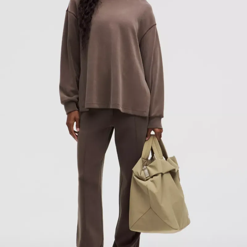 Lululemon Polyester Spandex Shoulder Bag Crossbody Bag Handbag Regular Unisex Light Brown-3