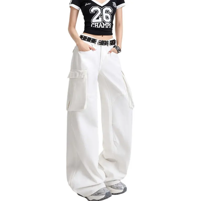NHZN Jeans Women's White-3