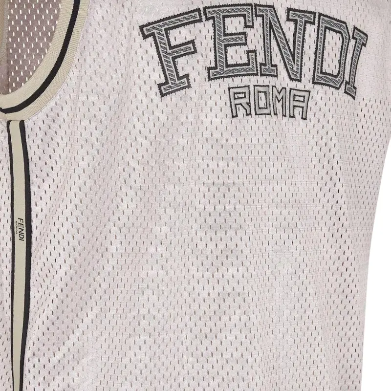 FENDI Tank Tops Men Gray-4