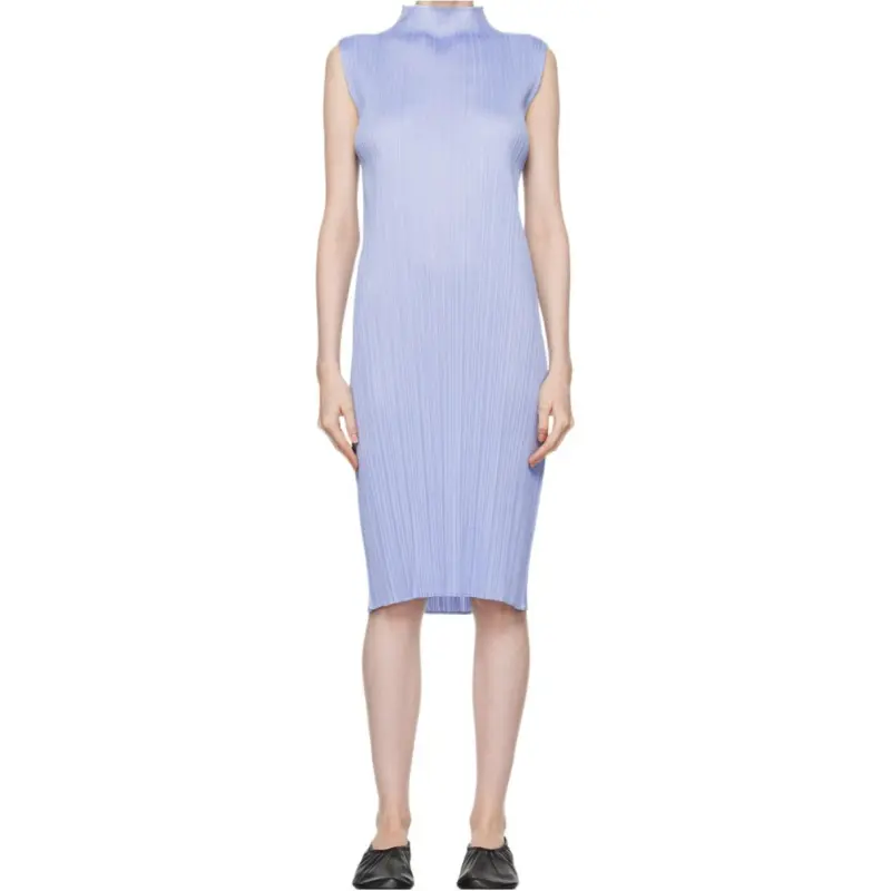 PLEATS PLEASE ISSEY MIYAKE Sleeveless Dress Women's Light Blue-1