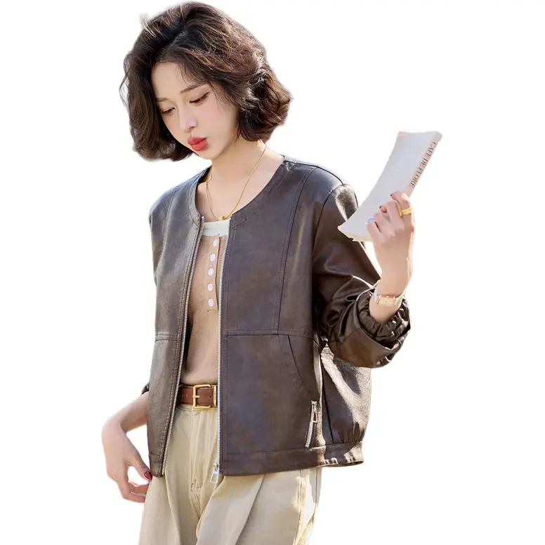 Yi Mengyuan Leather Jacket Women's-4