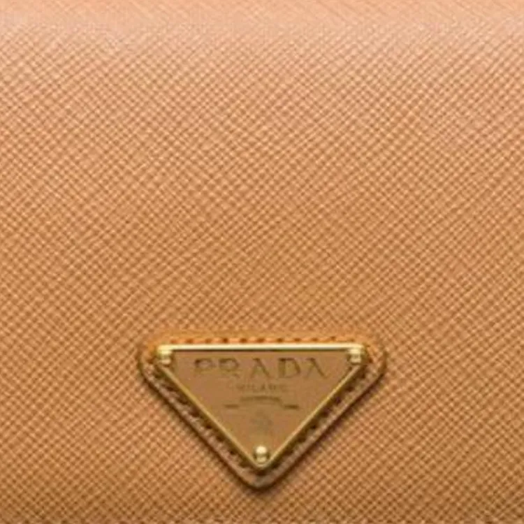 PRADA Saffiano Cow Leather Wallet Small Size Women's Natural Beige-4