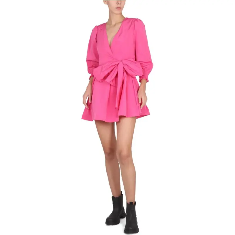 RED VALENTINO REDValentino V Neck Long Sleeved Dress-2