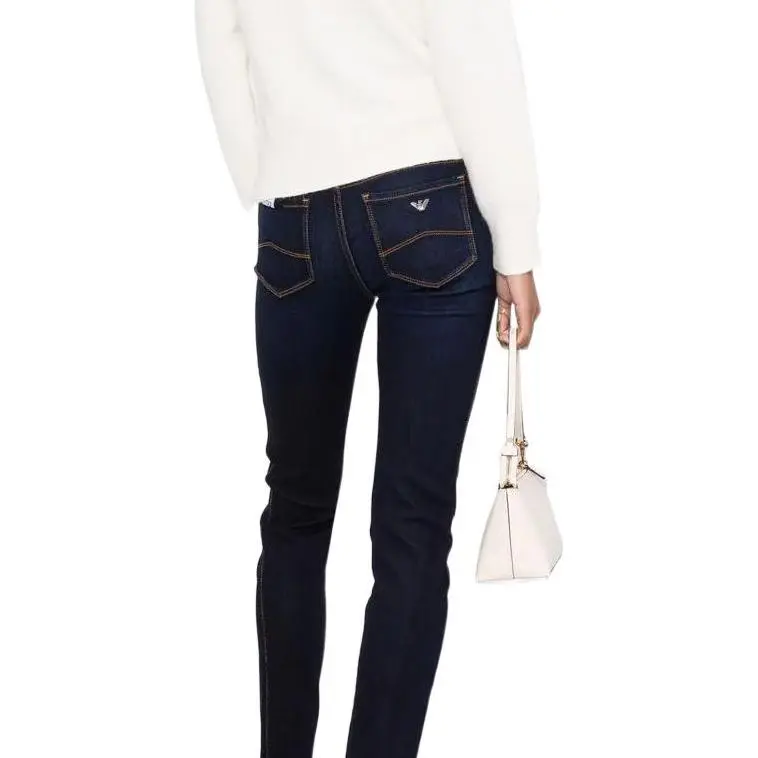 EMPORIO ARMANI J28 Medium waisted Super Skinny leg Lyocell Denim Jeans-4