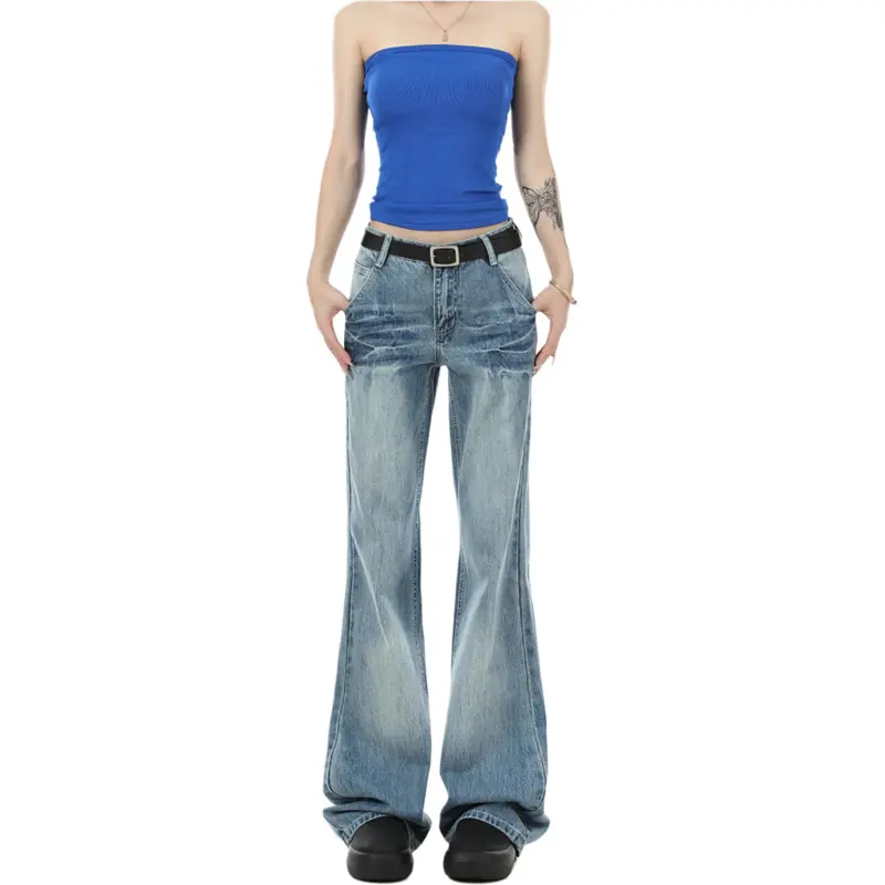 Concubine Zhu Jeans Unisex Vintage Blue-2