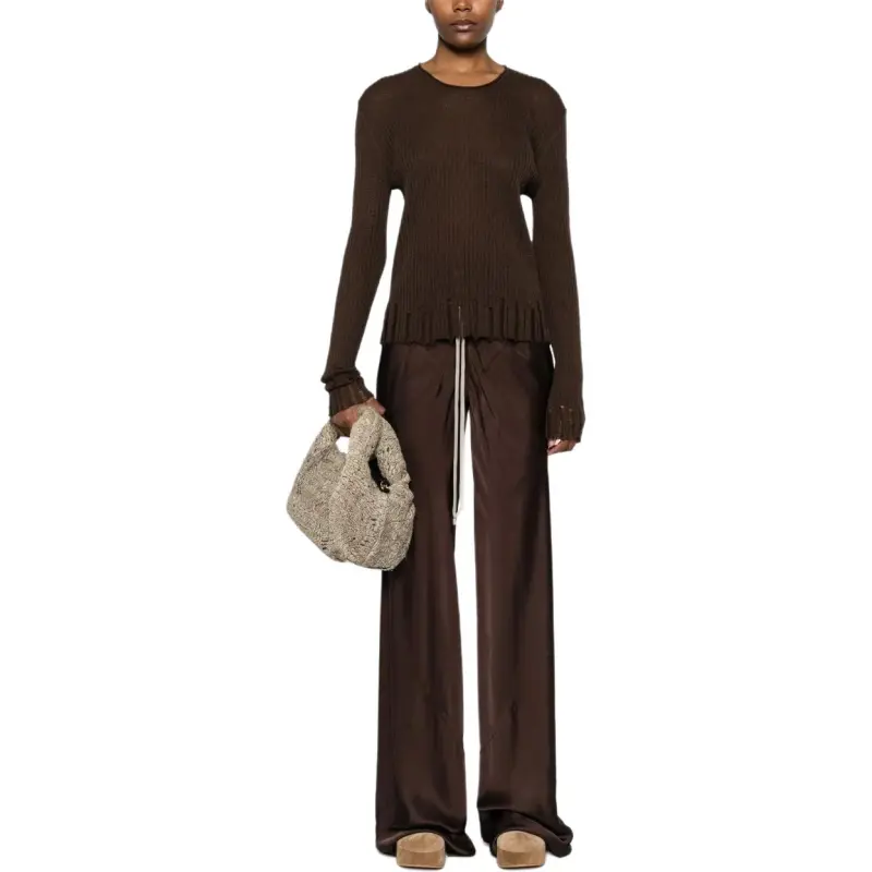 UMA WANG Frayed Hem Knitted Jumper-2