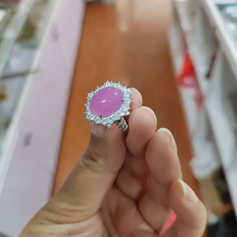 Gifts Chalcedony Jade Rings Unisex-2