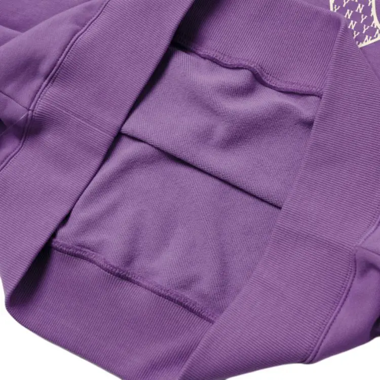 MLB Old Flower Sweatshirts Unisex Purple-3