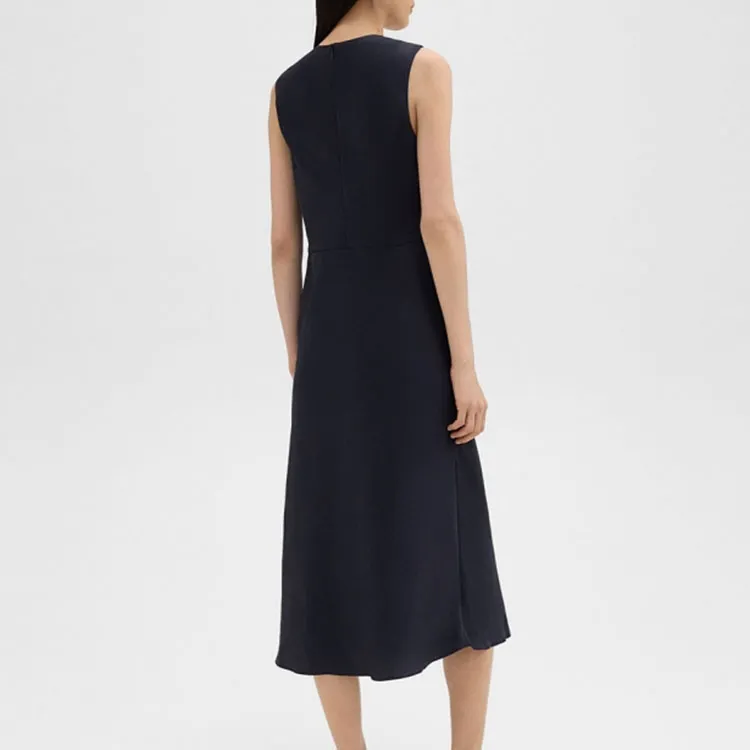 THEORY Sleeveless Dress Women's Deep Sea Blue-2