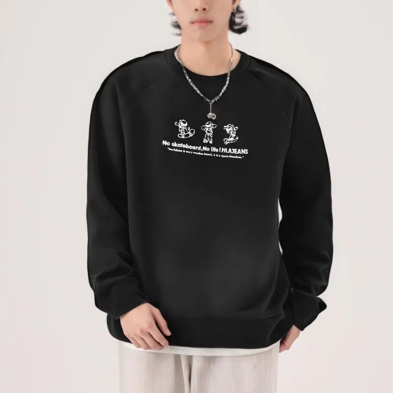 HLA JEANS Sweatshirt Men's Black 1 2-3
