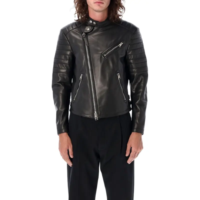 TOM FORD Leather Jackets Men Black-2
