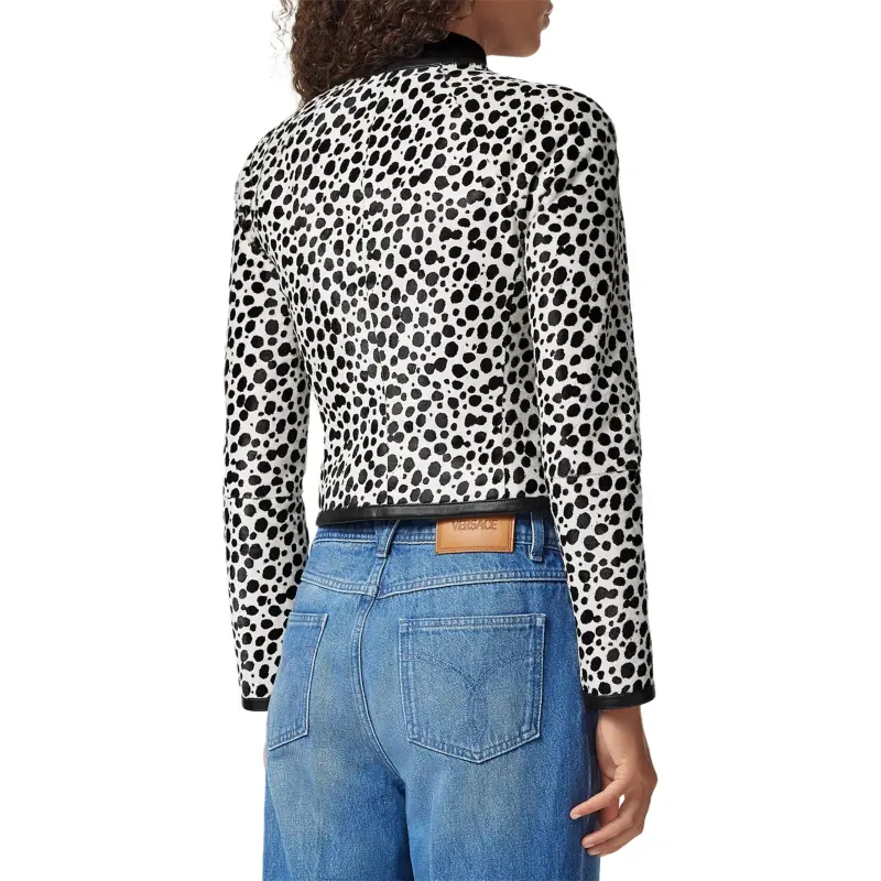 VERSACE Dalmatian print Raglan Jacket-3