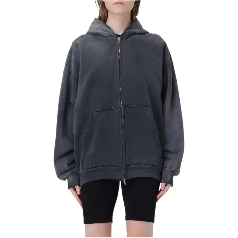 Balenciaga Graphic Printed Zip Up Hoodie-8